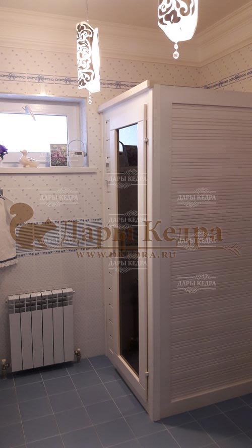 Одноместная инфракрасная сауна кабина из кедра с карбоновыми нагревателями